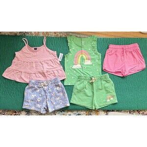 365 KIDS GARANIMALS & OLD NAVY Girls Sz 6 Separates LOT of 5 Shorts Tanks Summer